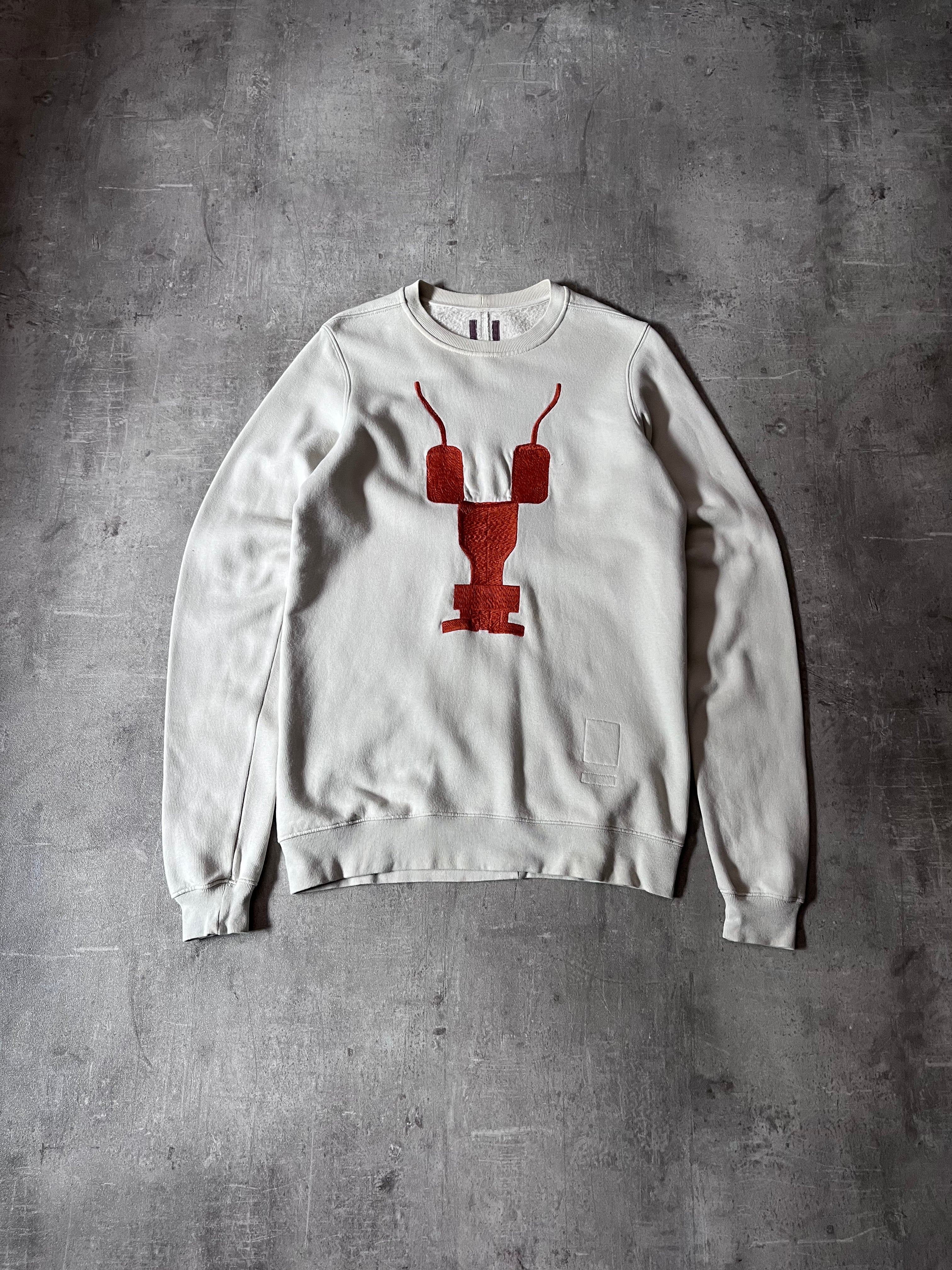 Rick Owens DRKSHDW Embroidered Logo Sweatshirt Beige Men - S