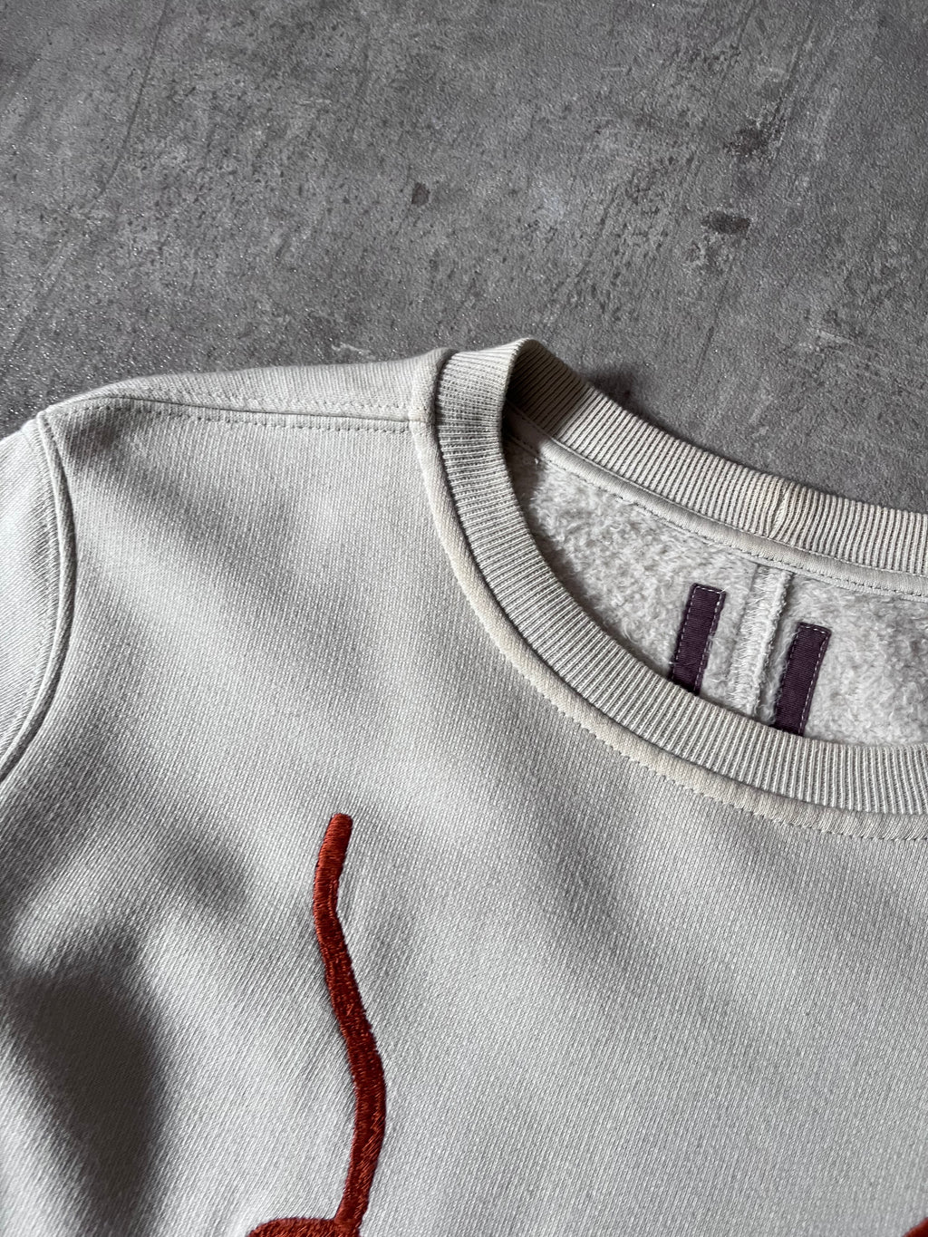 Rick Owens DRKSHDW Embroidered Logo Sweatshirt Beige Men - S