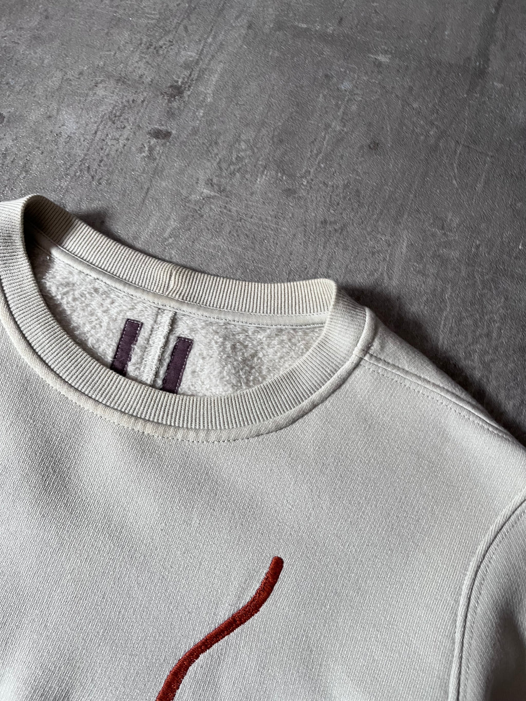 Rick Owens DRKSHDW Embroidered Logo Sweatshirt Beige Men - S