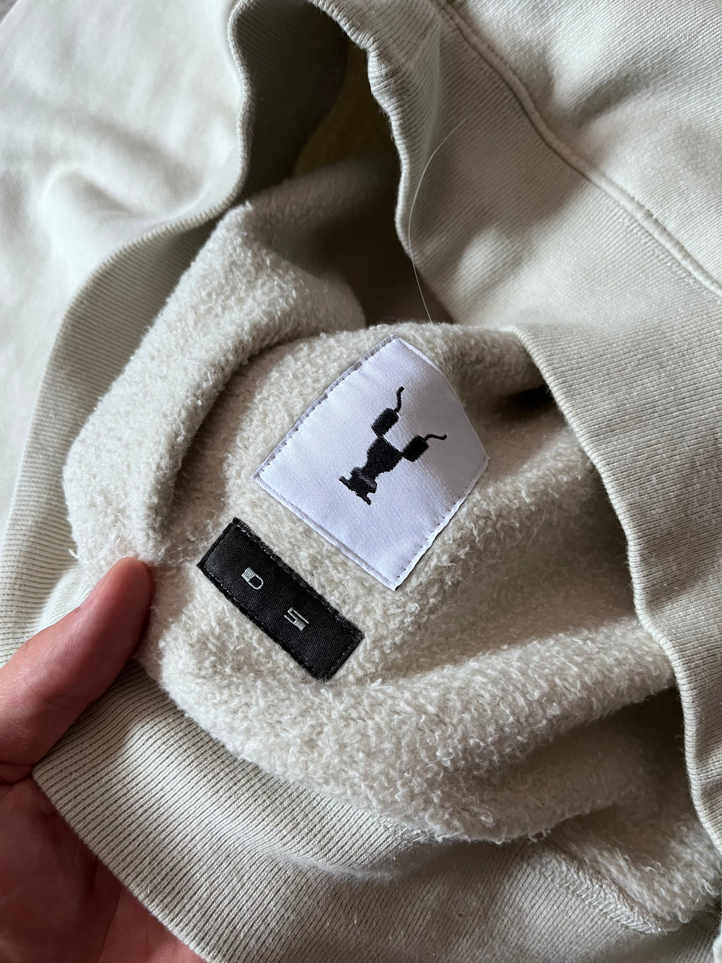 Rick Owens DRKSHDW Embroidered Logo Sweatshirt Beige Men - S