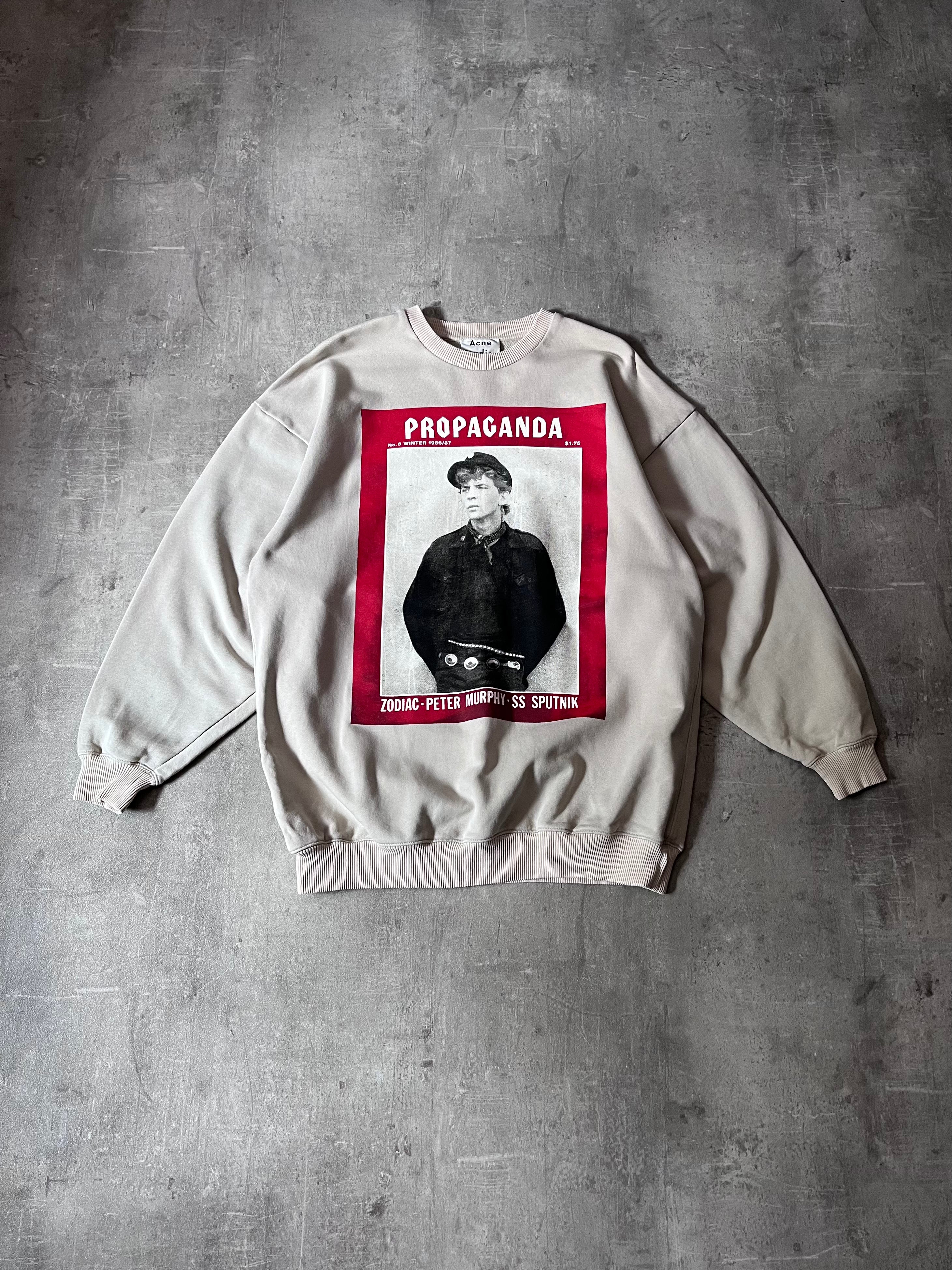 Acne Studios "Propaganda" Print Sweatshirt Beige Men - XS