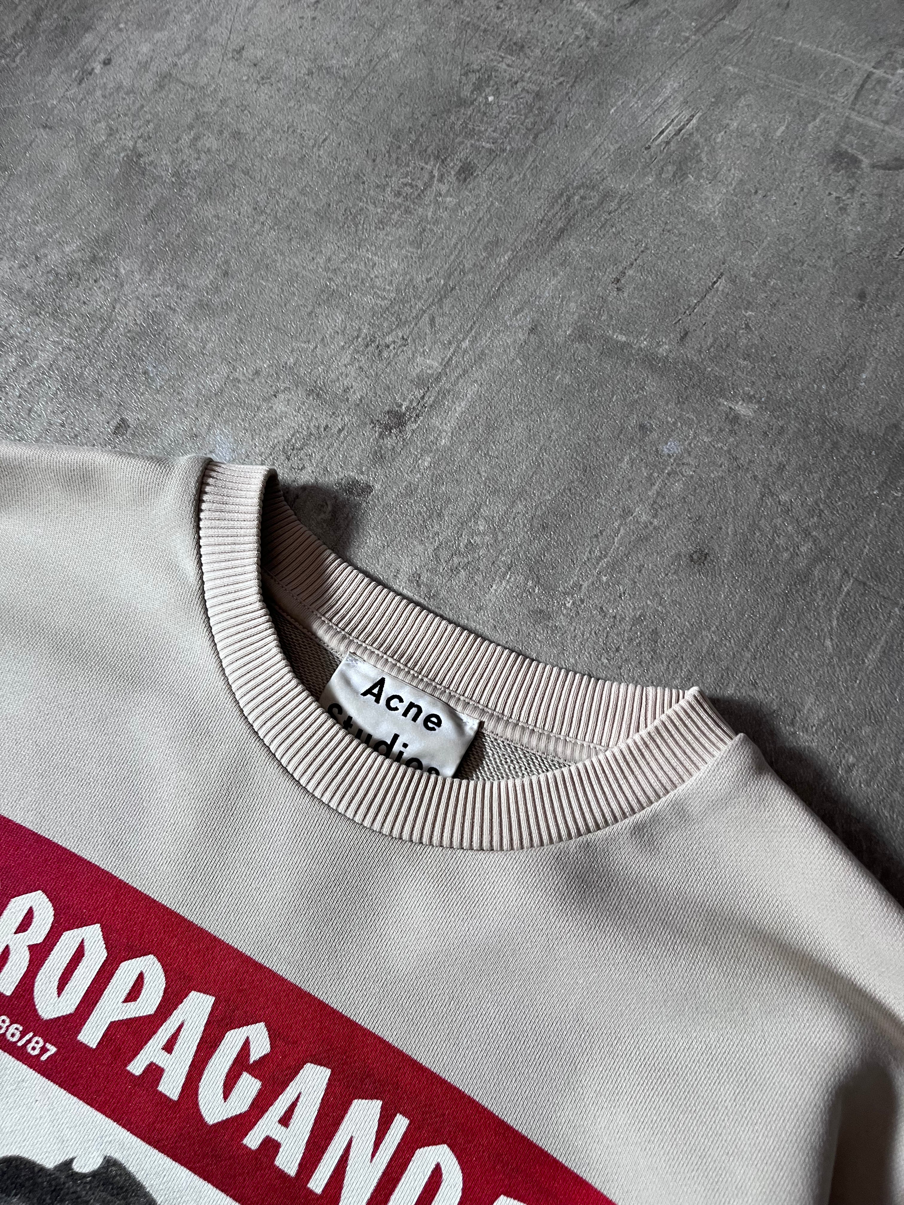 Acne Studios "Propaganda" Print Sweatshirt Beige Men - XS