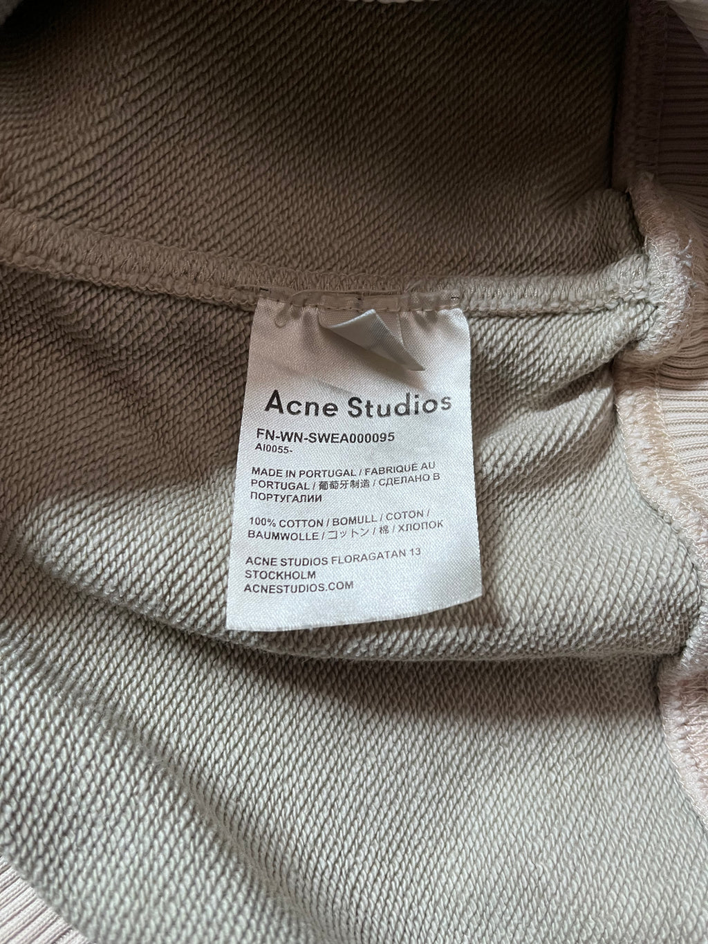 Acne Studios "Propaganda" Print Sweatshirt Beige Men - XS