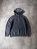 Saint Laurent Paris Acid Wash Front Logo Hoodie Grey Men - M