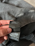 Saint Laurent Paris Acid Wash Front Logo Hoodie Grey Men - M