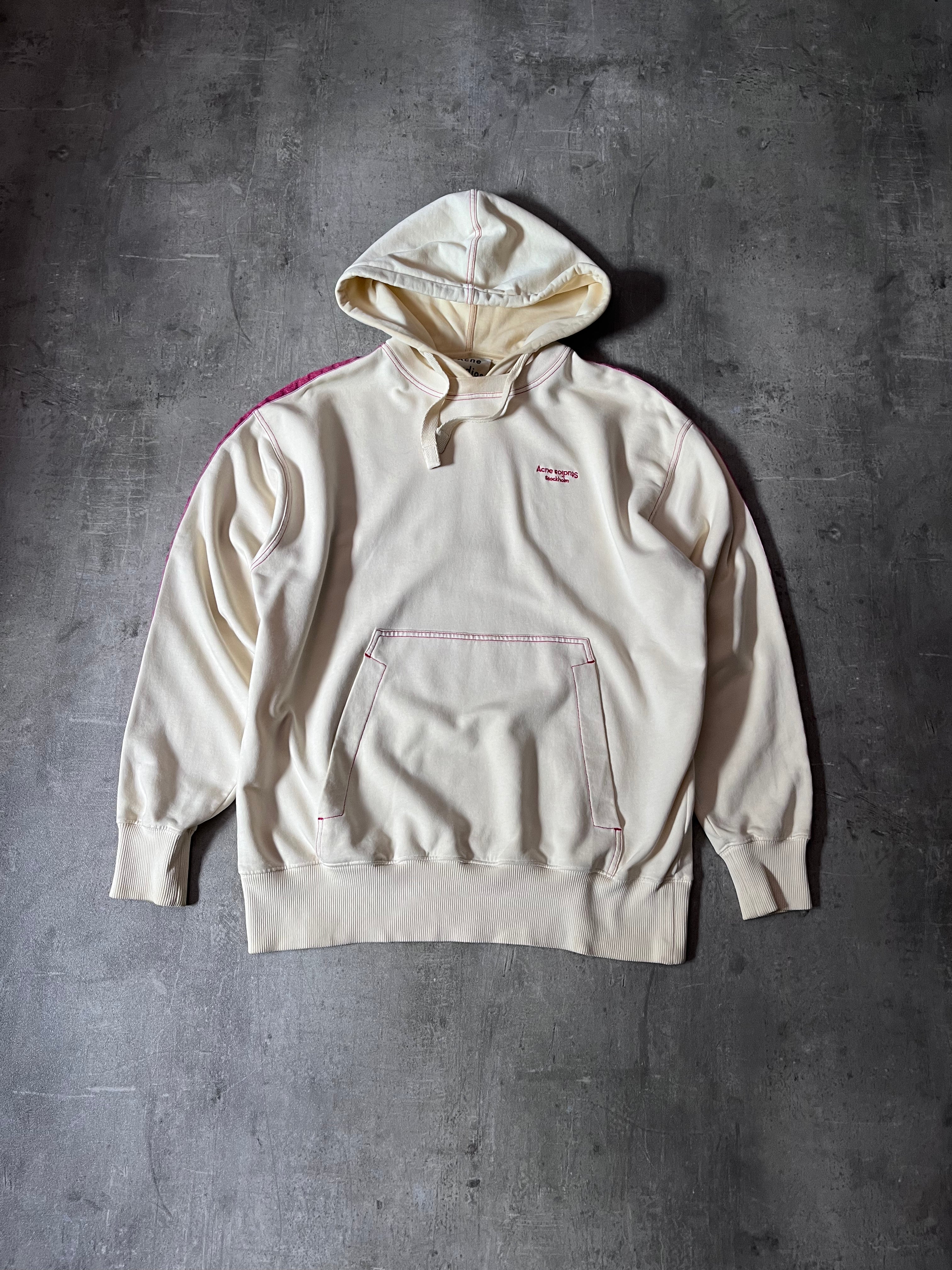 Acne Studios Small Logo Hoodie Cream/Beige Men - XS