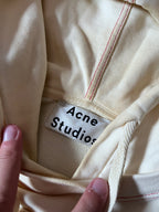 Acne Studios Small Logo Hoodie Cream/Beige Men - XS