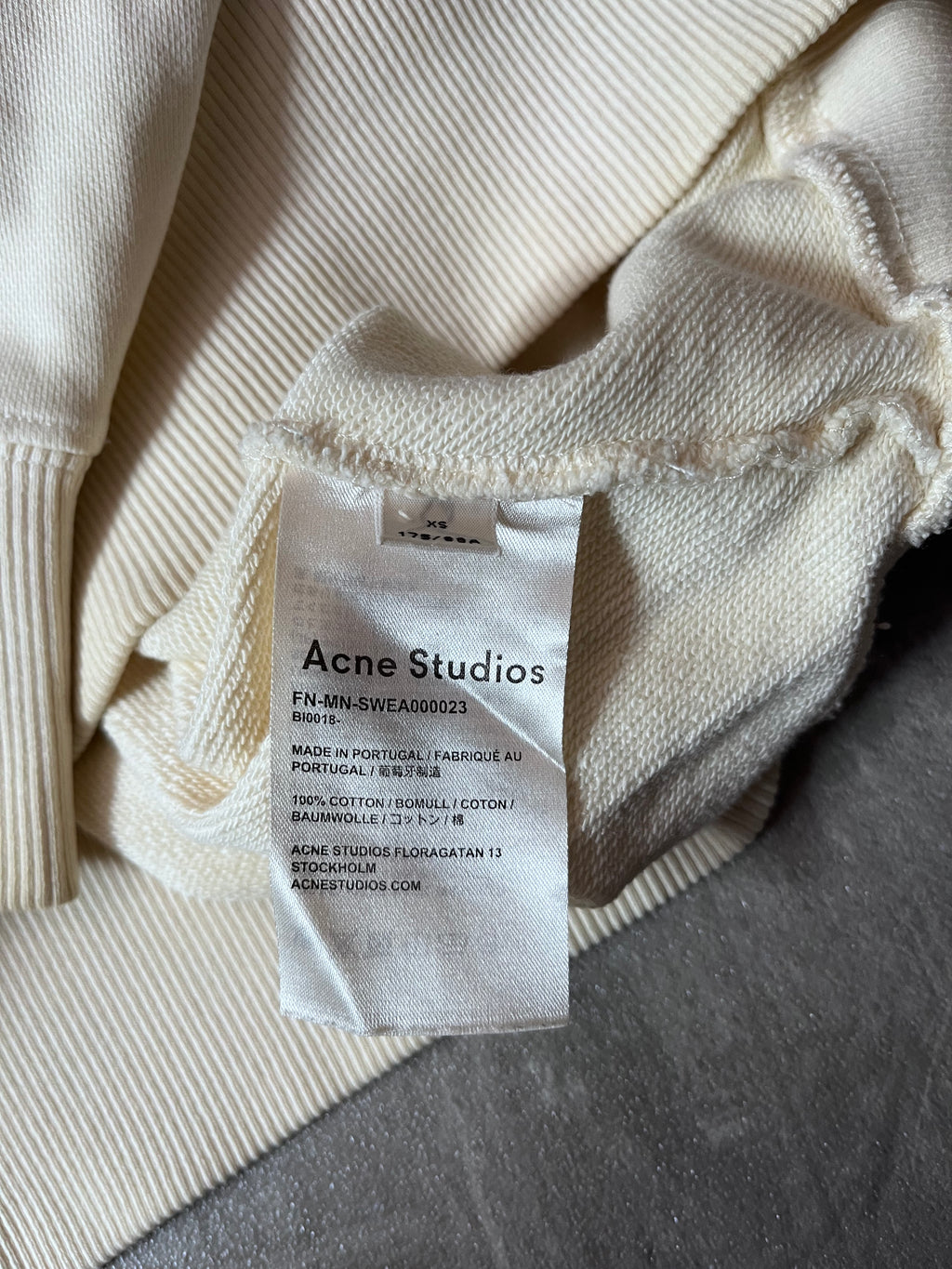 Acne Studios Small Logo Hoodie Cream/Beige Men - XS
