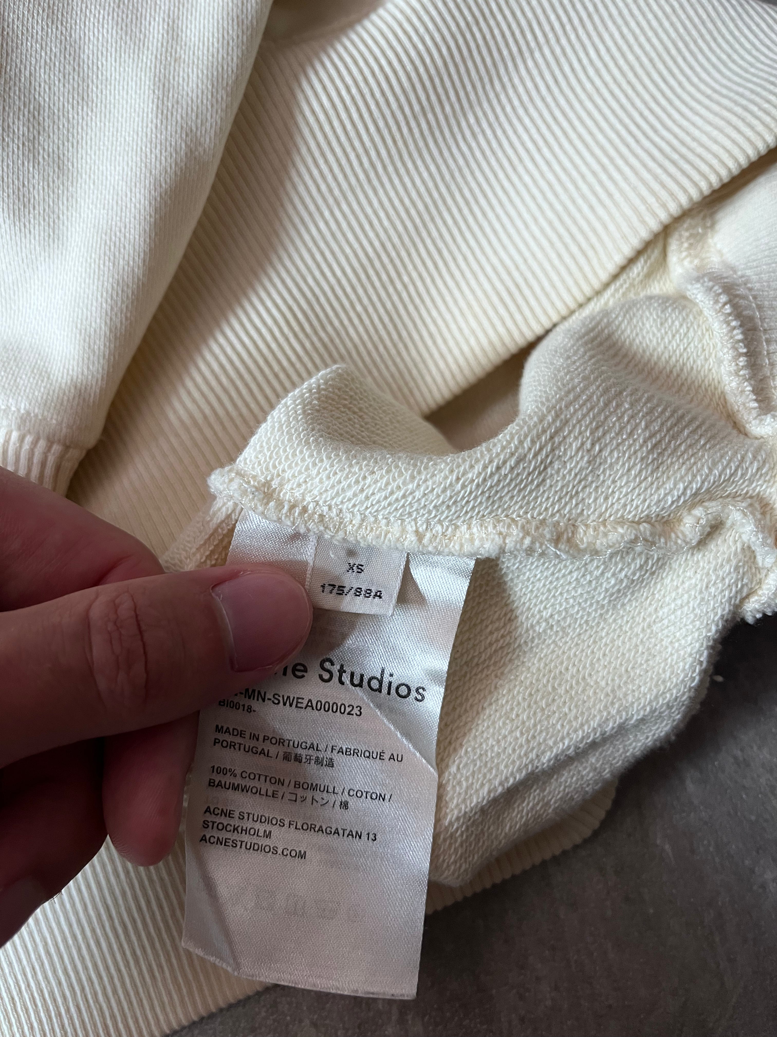 Acne Studios Small Logo Hoodie Cream/Beige Men - XS