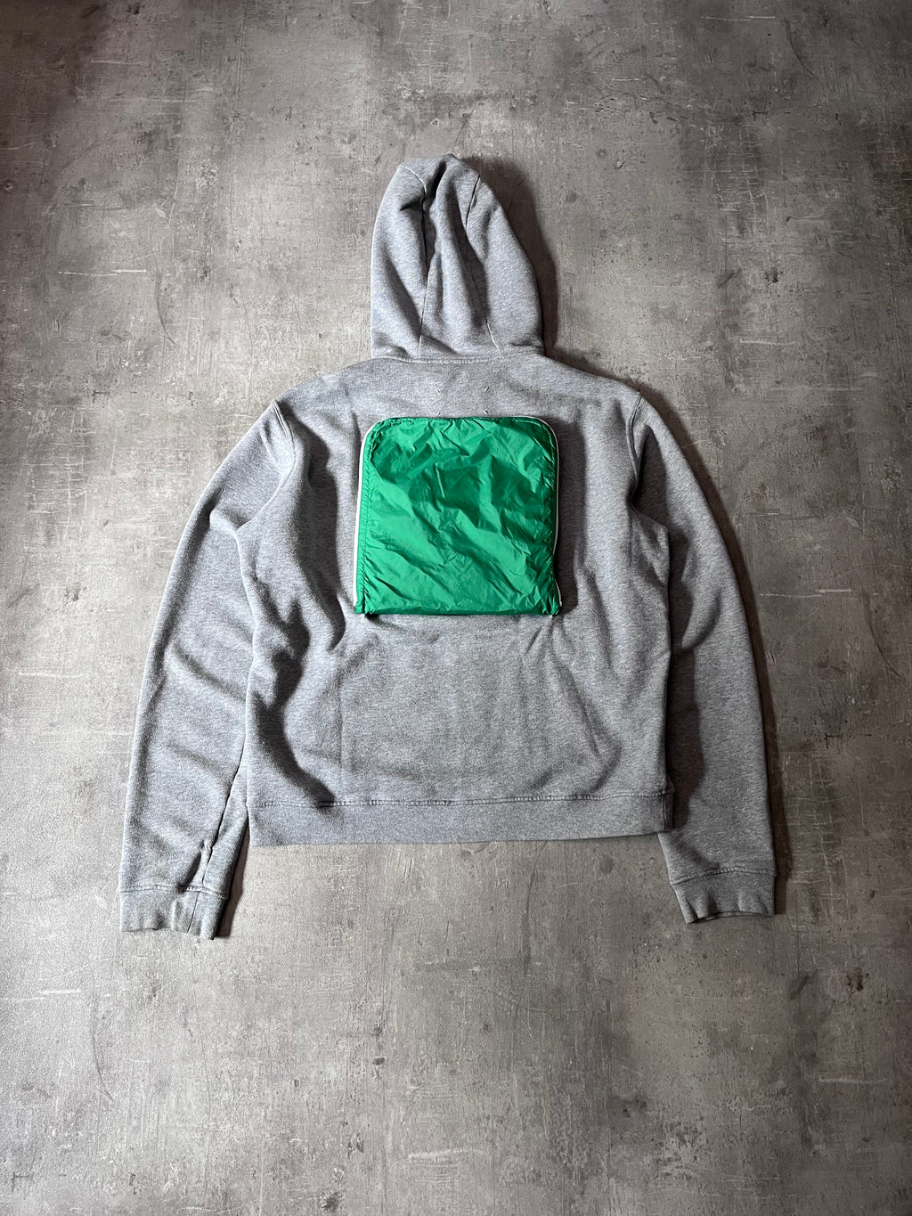 S/S 2018 Maison Margiela "Atelier" Print 2 in 1 Hoodie Jacket Grey Green Men - M