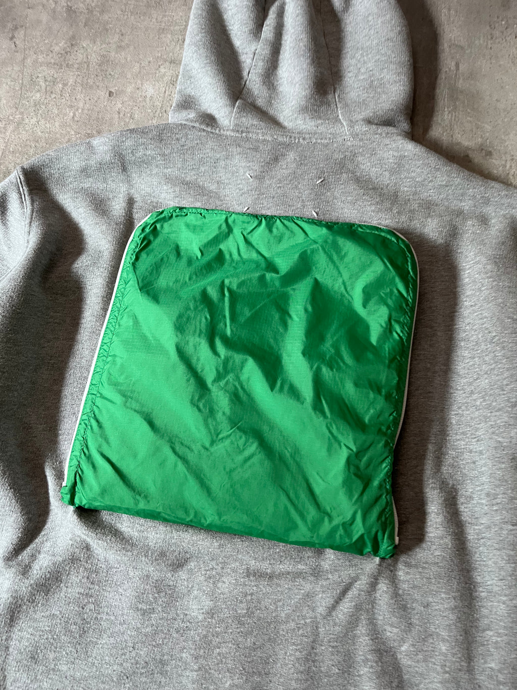 S/S 2018 Maison Margiela "Atelier" Print 2 in 1 Hoodie Jacket Grey Green Men - M