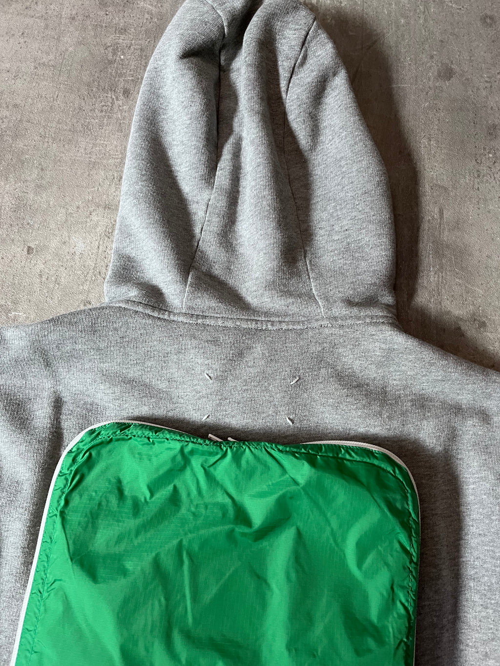 S/S 2018 Maison Margiela "Atelier" Print 2 in 1 Hoodie Jacket Grey Green Men - M