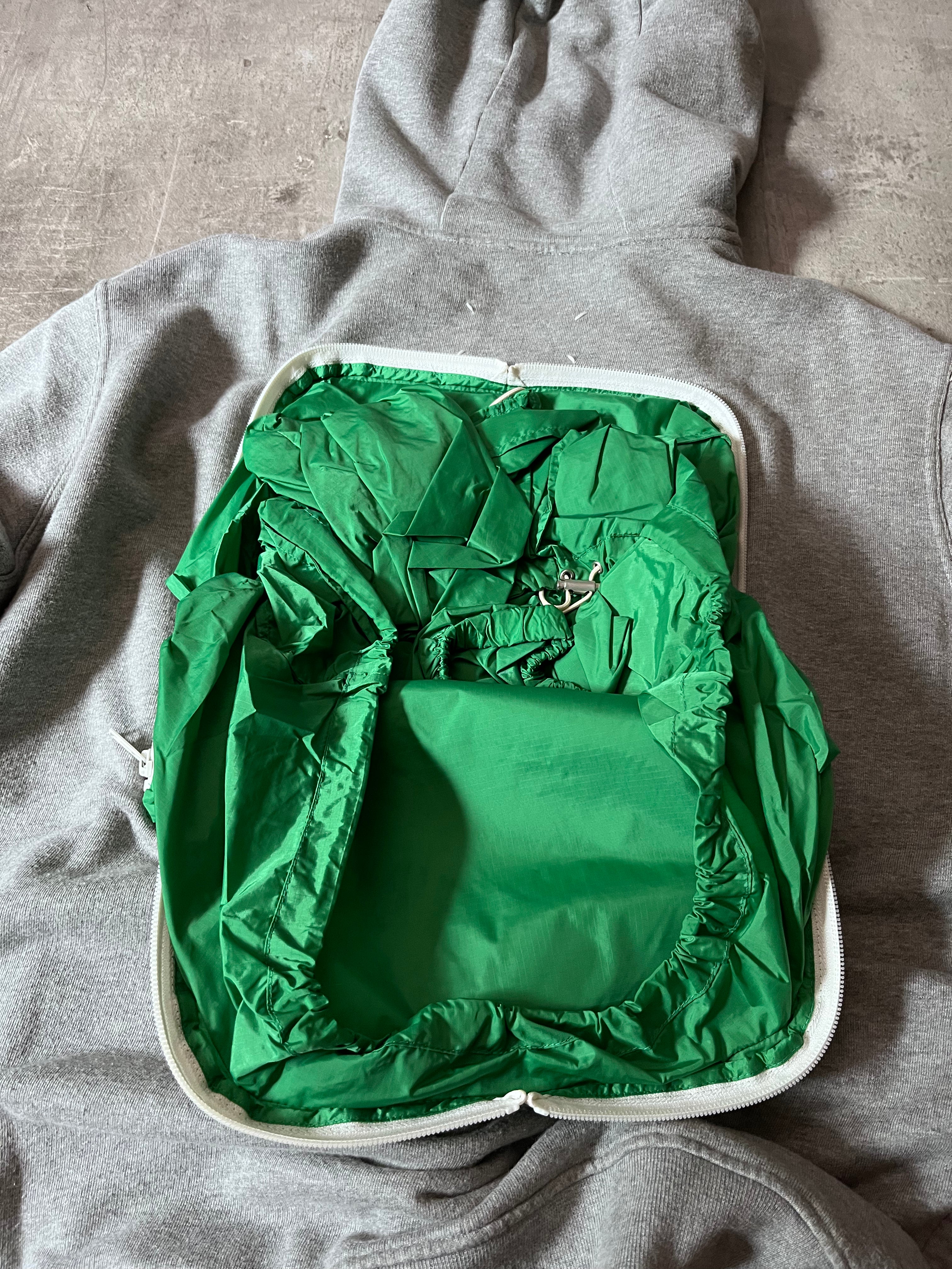 S/S 2018 Maison Margiela "Atelier" Print 2 in 1 Hoodie Jacket Grey Green Men - M