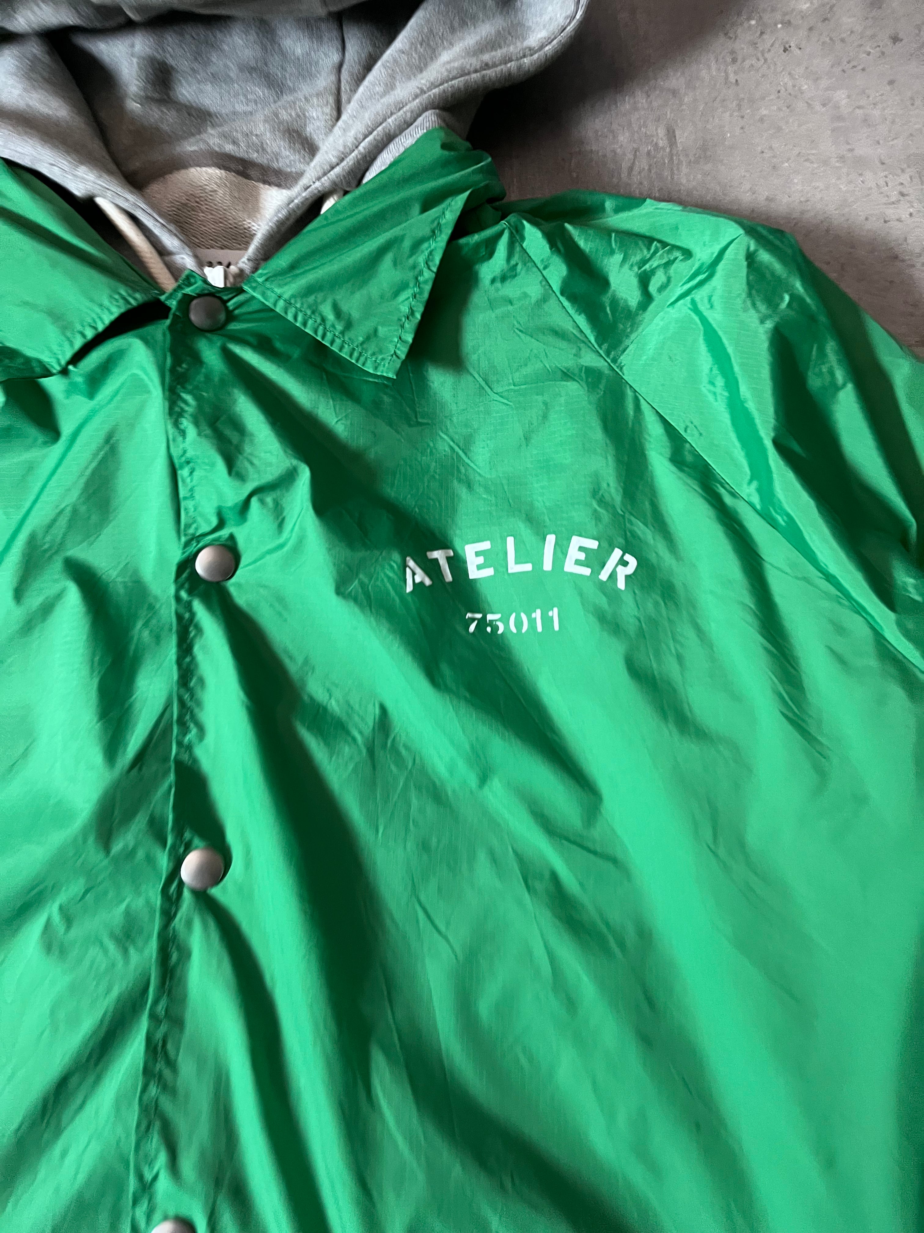 S/S 2018 Maison Margiela "Atelier" Print 2 in 1 Hoodie Jacket Grey Green Men - M