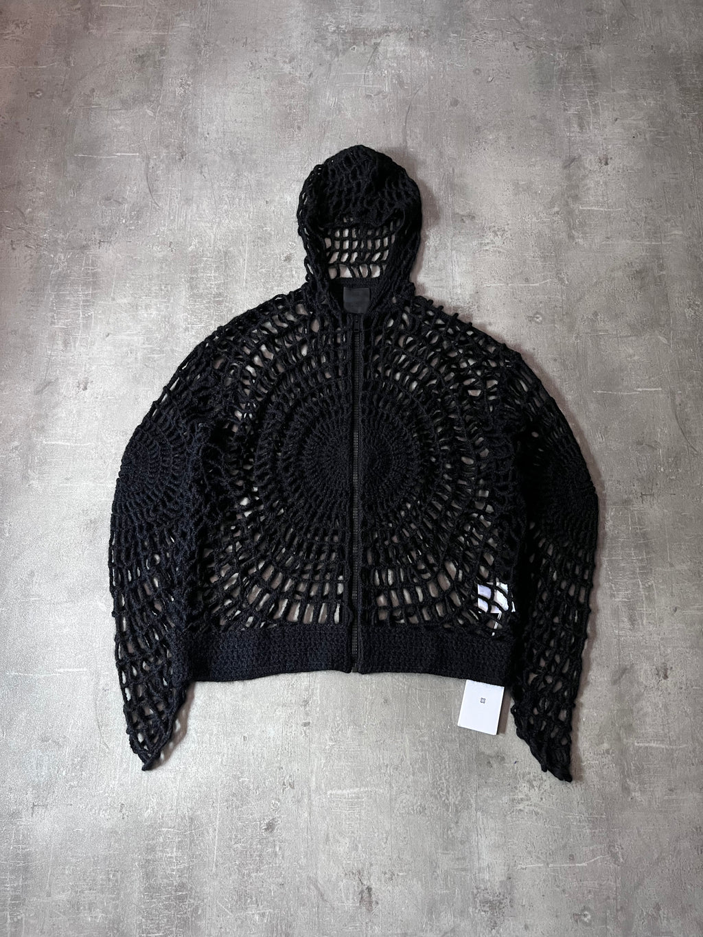 Givenchy Spider Web Wool Zip Hoodie Black Men - L