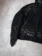 Givenchy Spider Web Wool Zip Hoodie Black Men - L