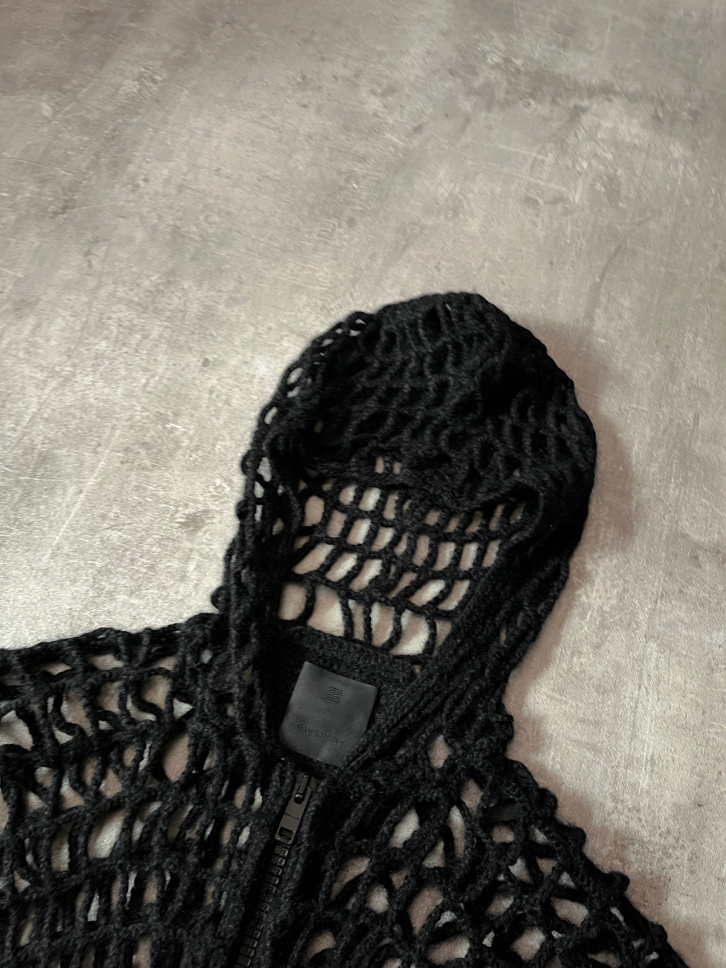Givenchy Spider Web Wool Zip Hoodie Black Men - L