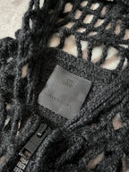 Givenchy Spider Web Wool Zip Hoodie Black Men - L