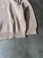 Balenciaga BB Crown Embroidered Logo Sweater Beige Men - M