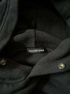 Balenciaga Speed Hunters Print Oversized Hoodie Black Men - L