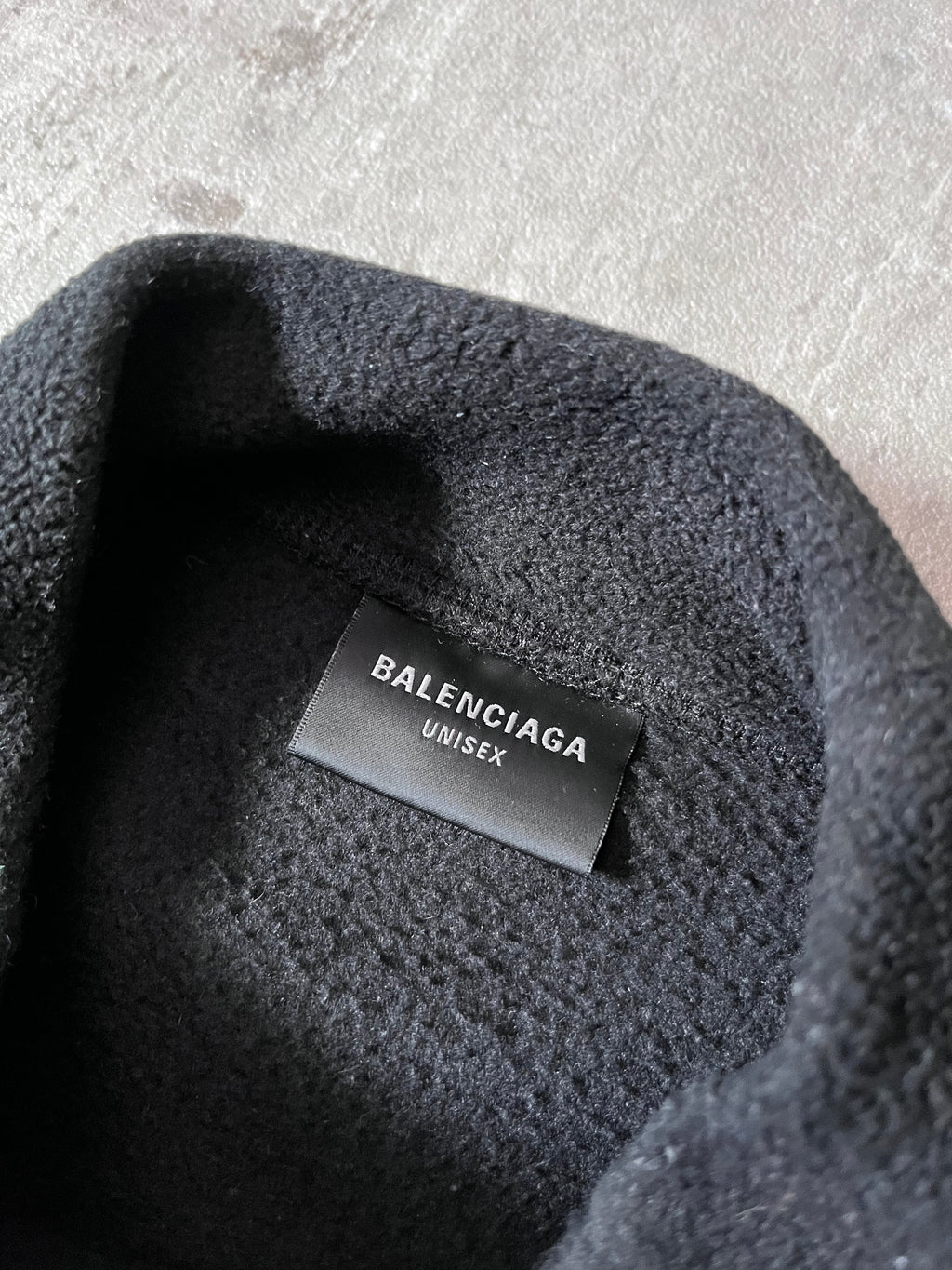 F/W 2023 Balenciaga Unity Sport Logo Oversize High Neck Fleece Black Men - XSS