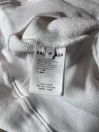 Balenciaga BB Logo Print Hoodie White Men - M