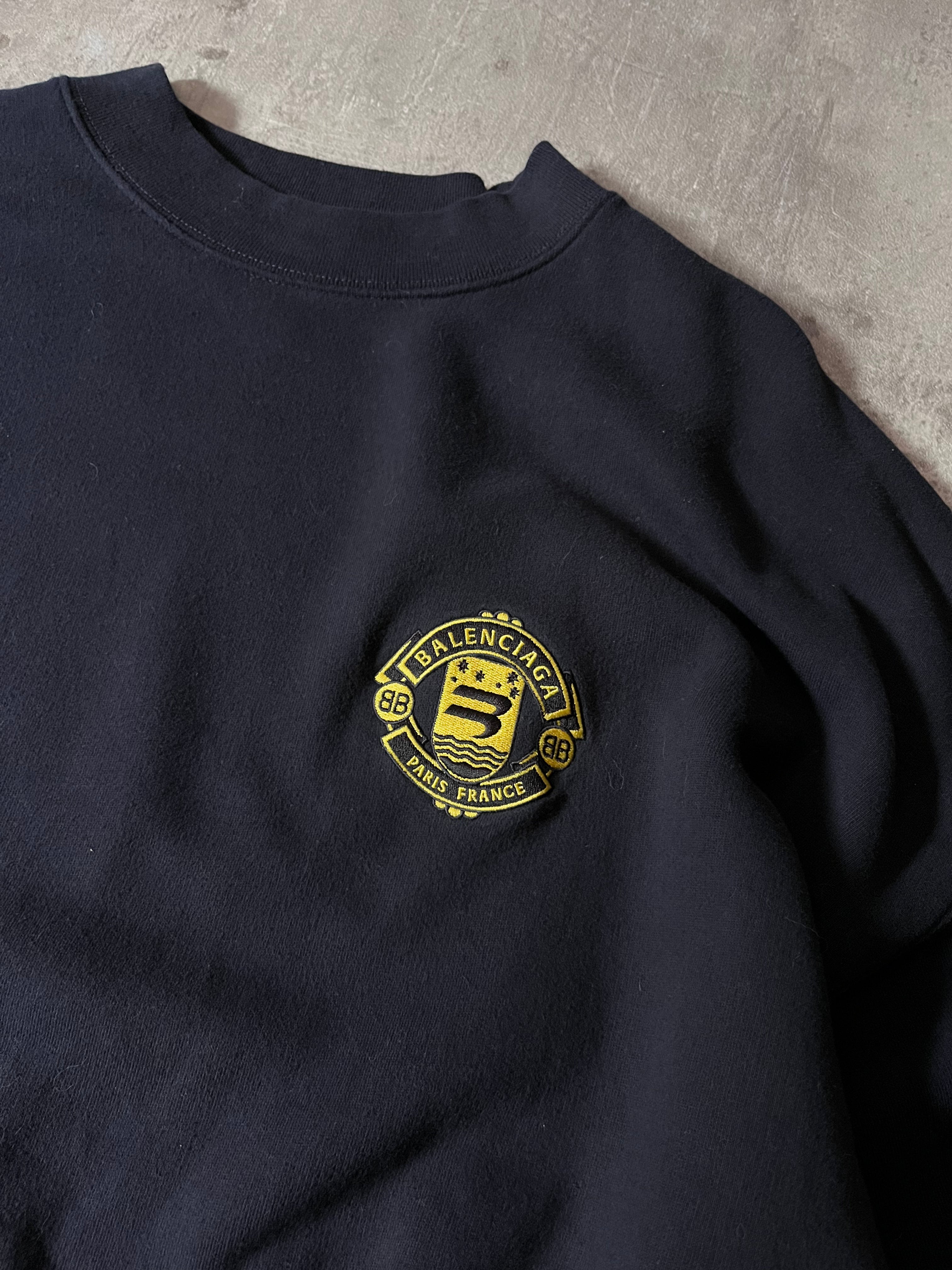 Balenciaga Quest Logo Sporty B Sweatshirt Navy Men - S
