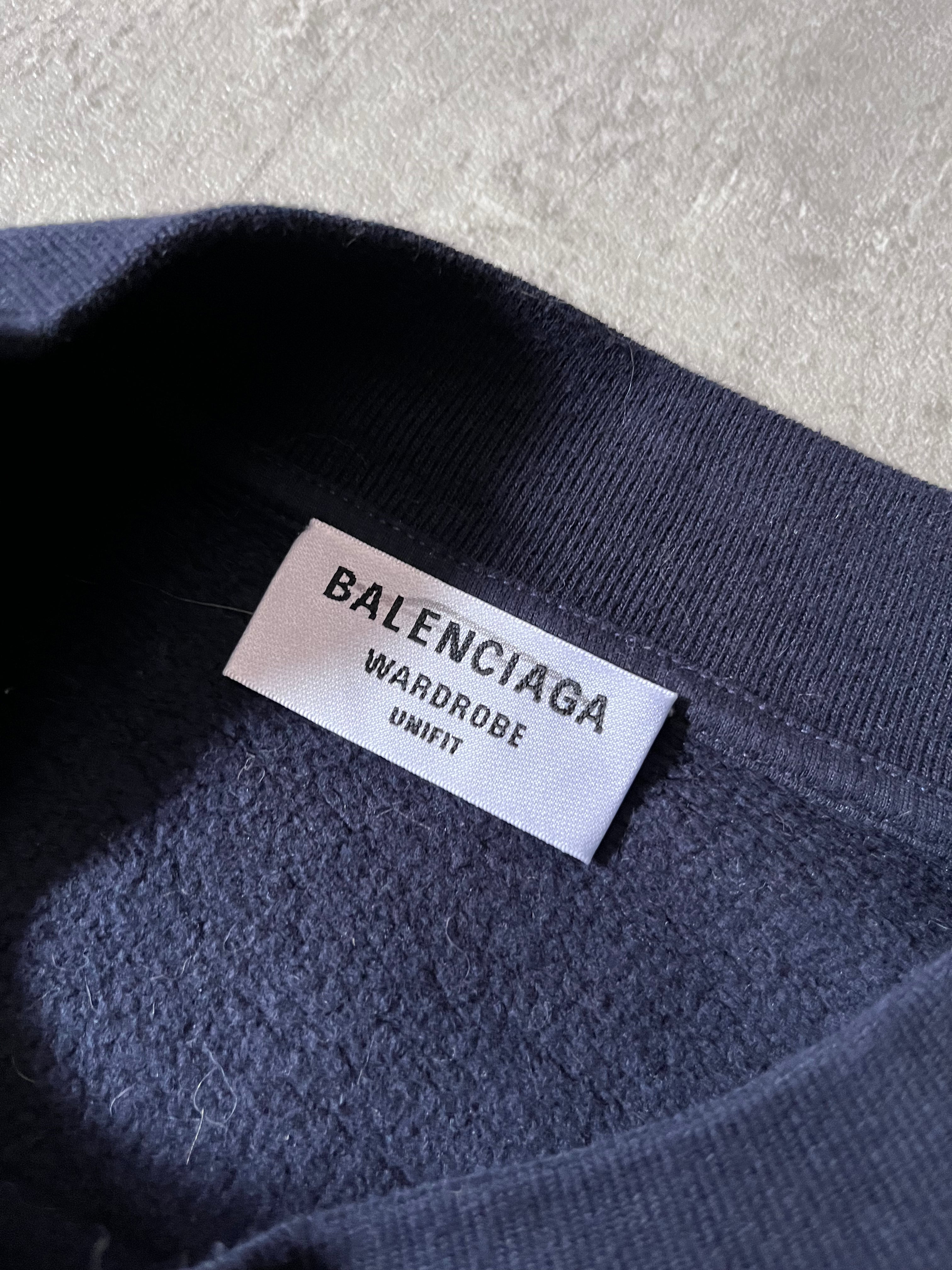 Balenciaga Quest Logo Sporty B Sweatshirt Navy Men - S