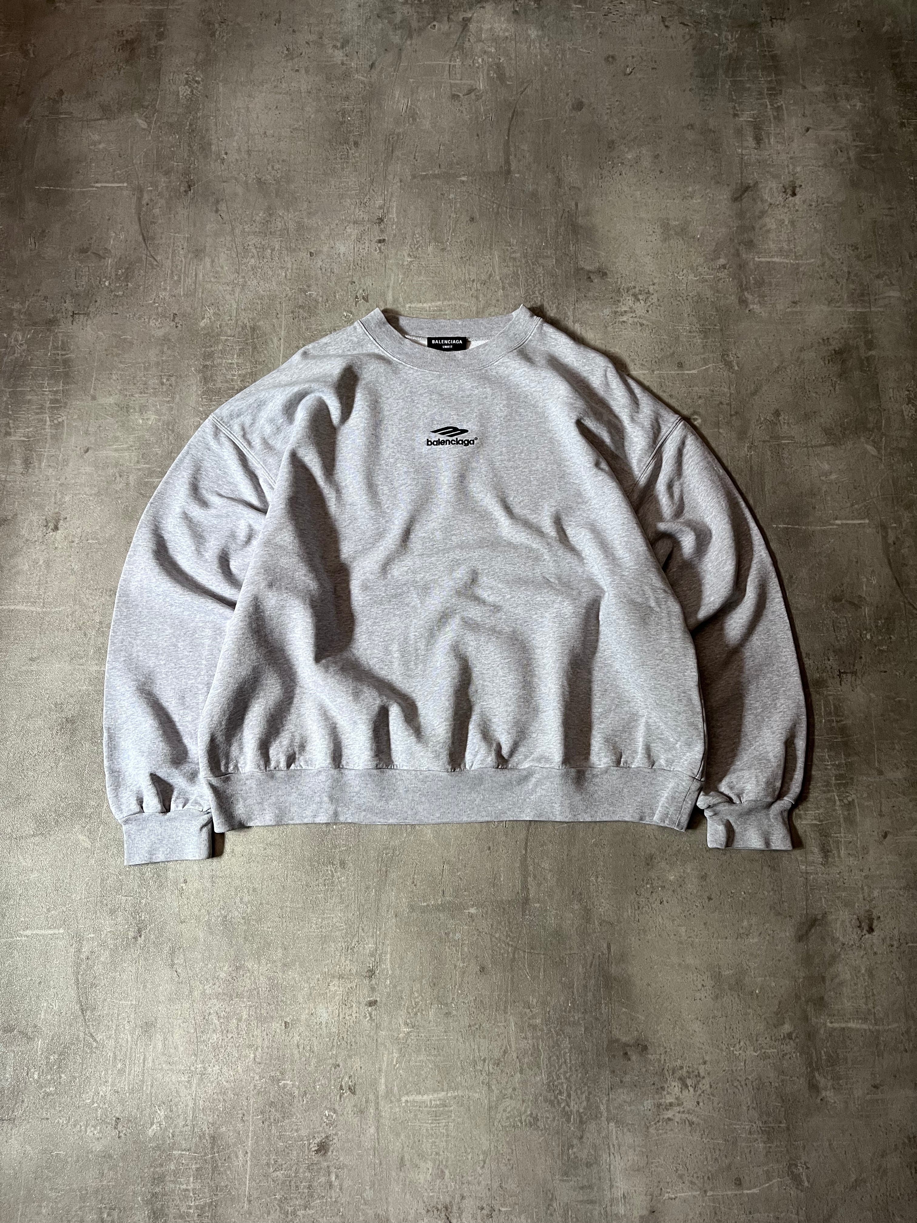 Balenciaga Soccer Logo Boxy Sweatshirt Grey Men - M