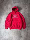 Balenciaga Crown Logo Print Oversize Hoodie Red Men - XS