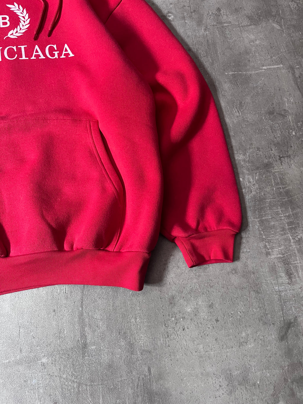 Balenciaga Crown Logo Print Oversize Hoodie Red Men - XS