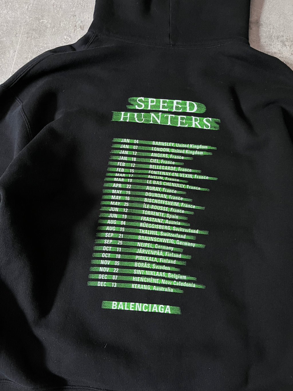 Balenciaga Speed Hunters Print Hoodie Black Women - M