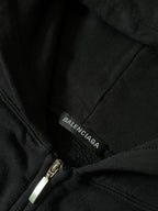 Balenciaga Speed Hunters Print Oversize Zip Hoodie Black Men - S