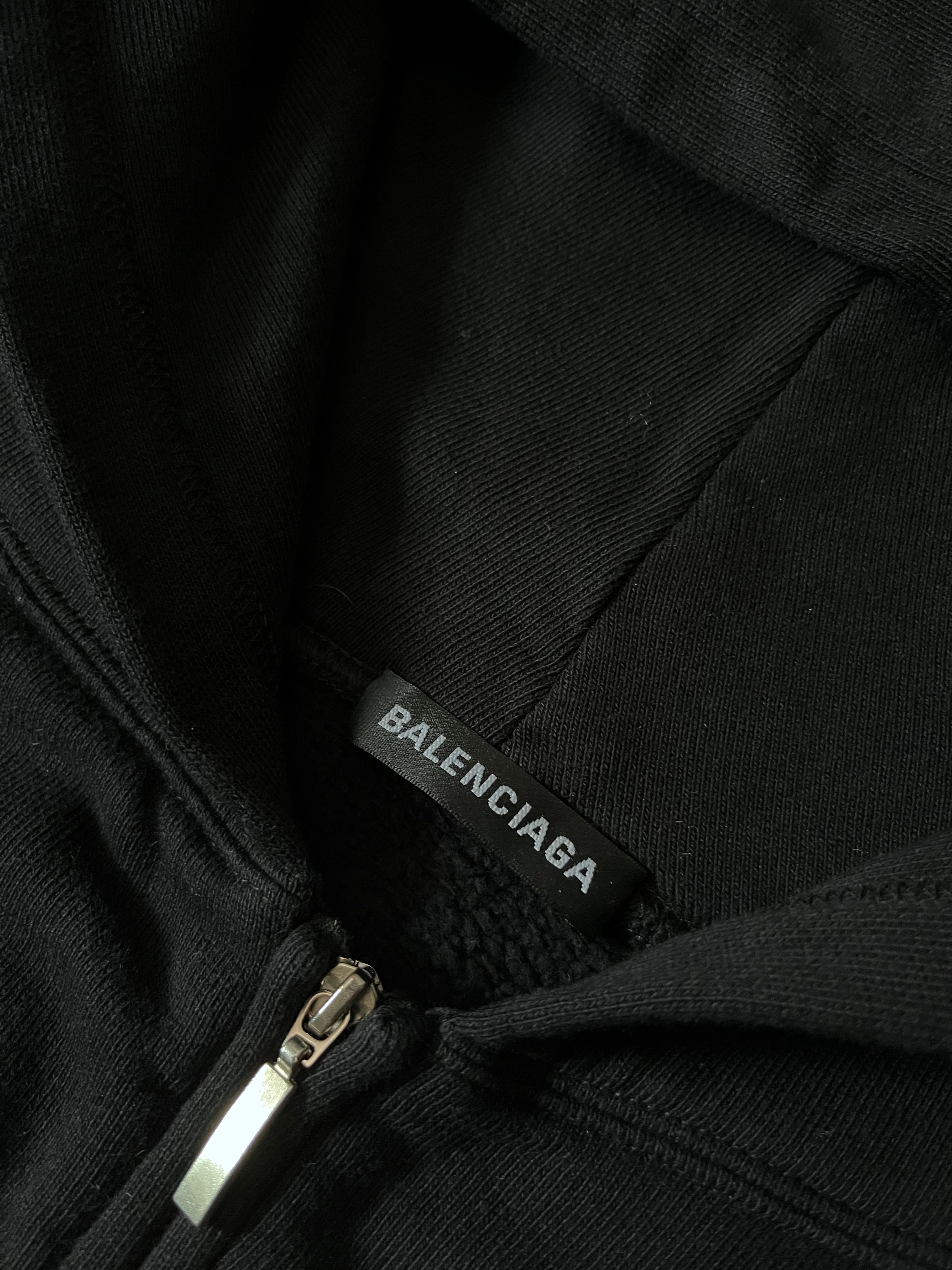 Balenciaga Speed Hunters Print Oversize Zip Hoodie Black Men - S