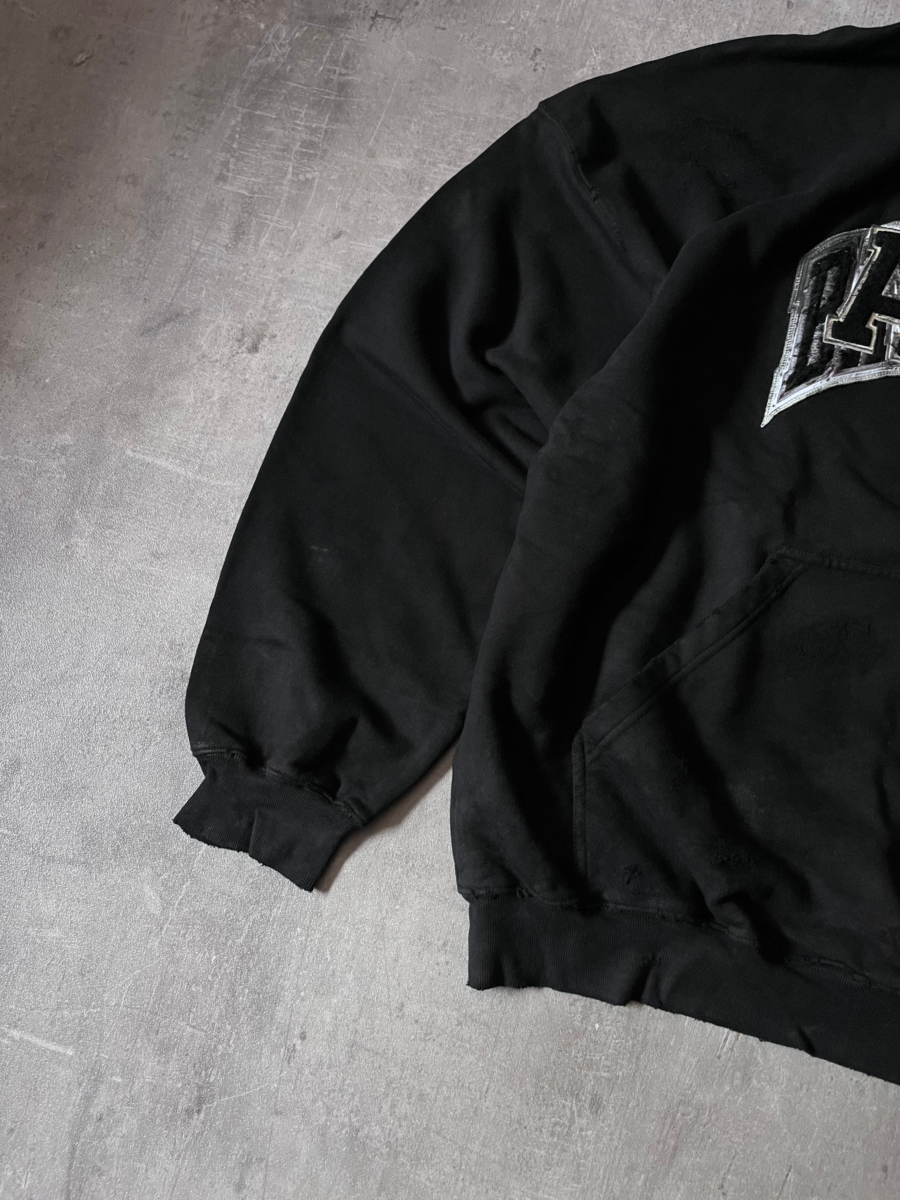 Balenciaga Skater Distressed Hoodie Black Men - XL