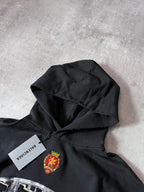 Balenciaga Skater Distressed Hoodie Black Men - XL