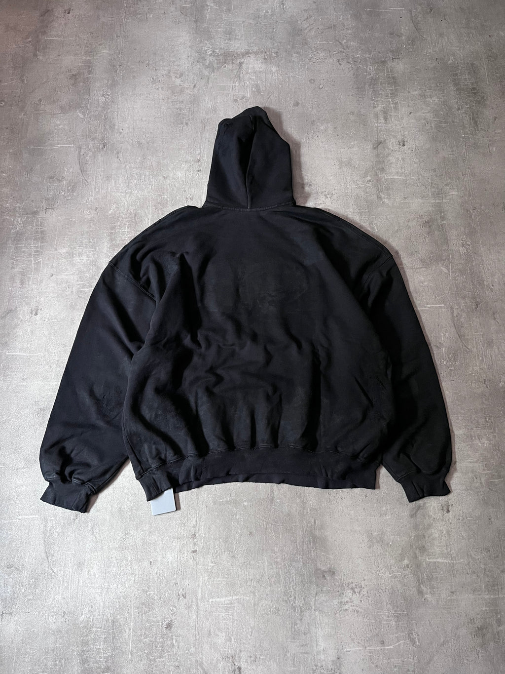 Balenciaga Skater Distressed Hoodie Black Men - XL