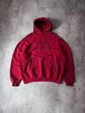 Balenciaga BB Crown Logo Print Hoodie Burgundy Men - L