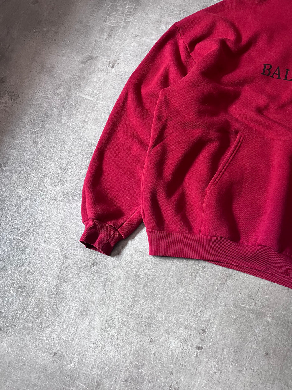 Balenciaga BB Crown Logo Print Hoodie Burgundy Men - L