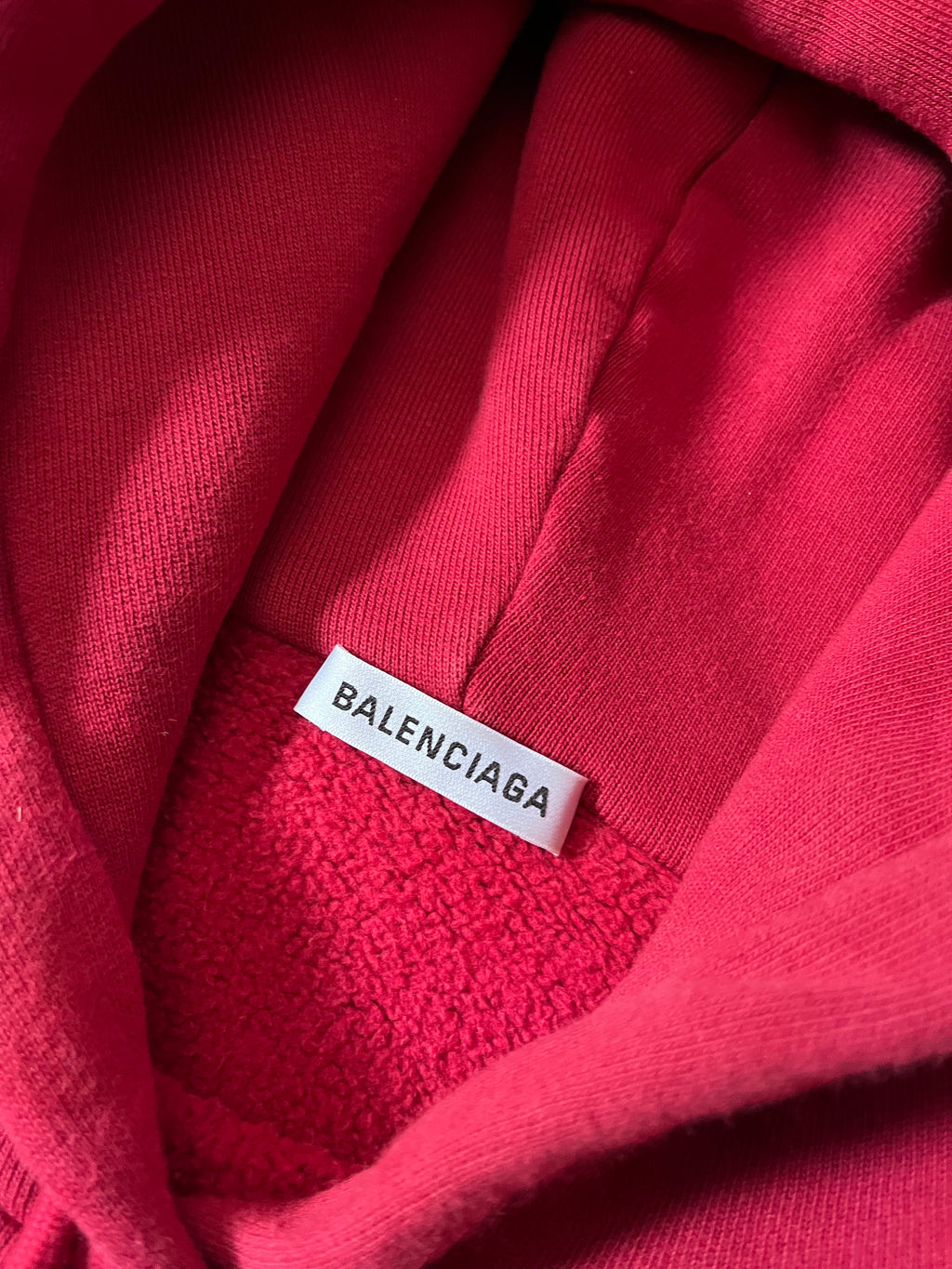 Balenciaga BB Crown Logo Print Hoodie Burgundy Men - L