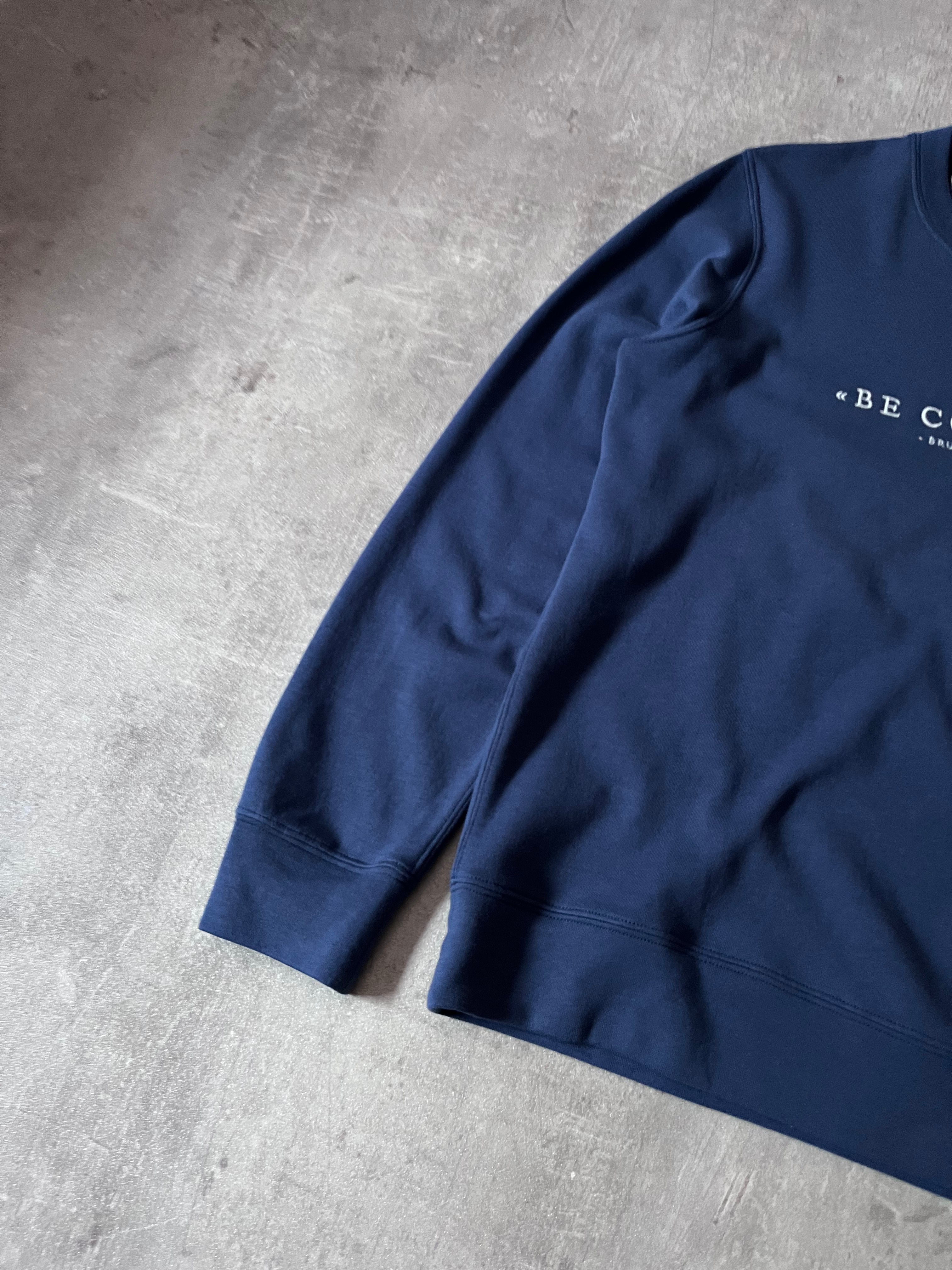 Brunello Cucinelli "Be Conscious" Embroidered Sweatshirt Blue Men - S