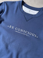Brunello Cucinelli "Be Conscious" Embroidered Sweatshirt Blue Men - S