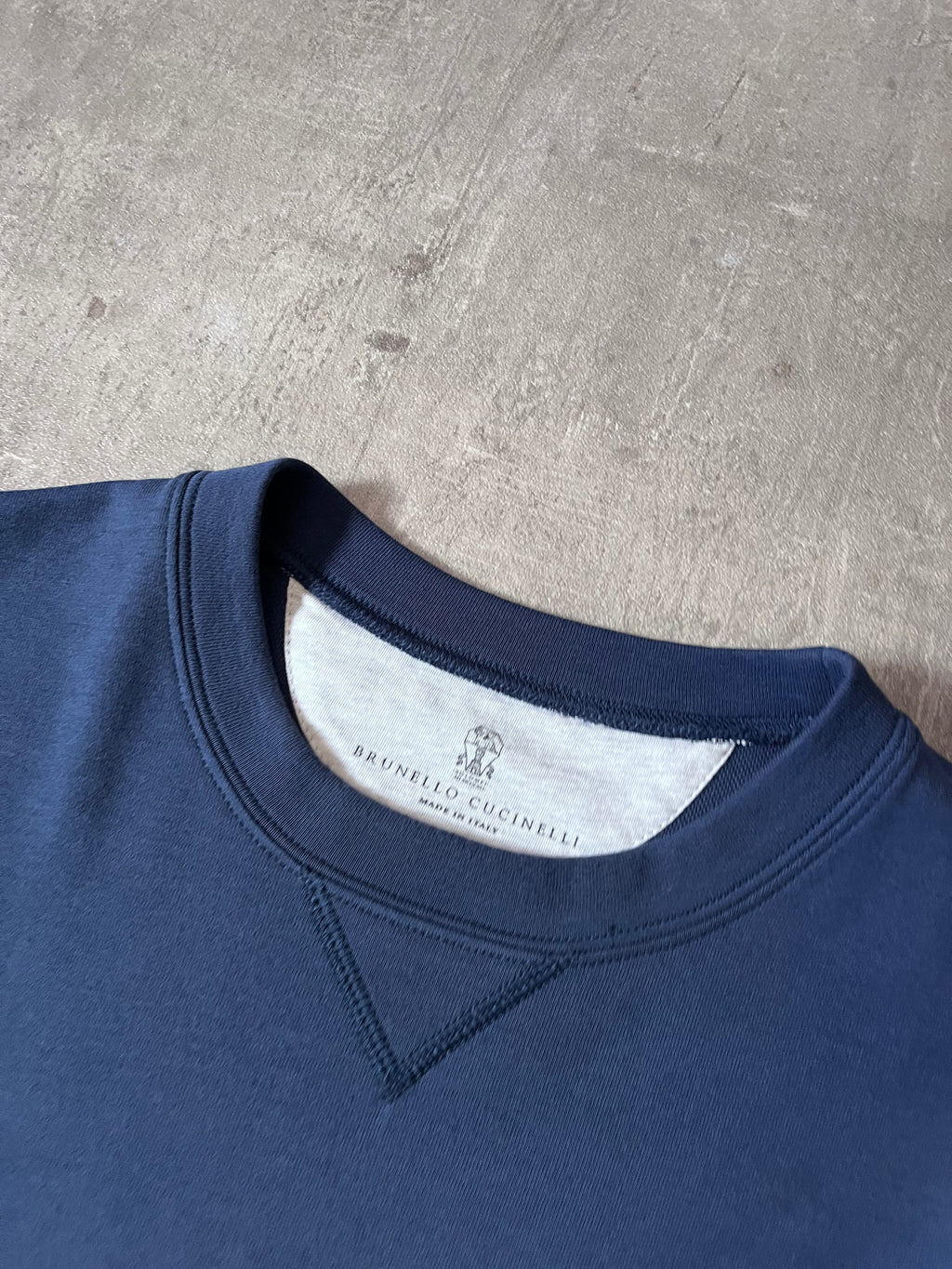 Brunello Cucinelli "Be Conscious" Embroidered Sweatshirt Blue Men - S