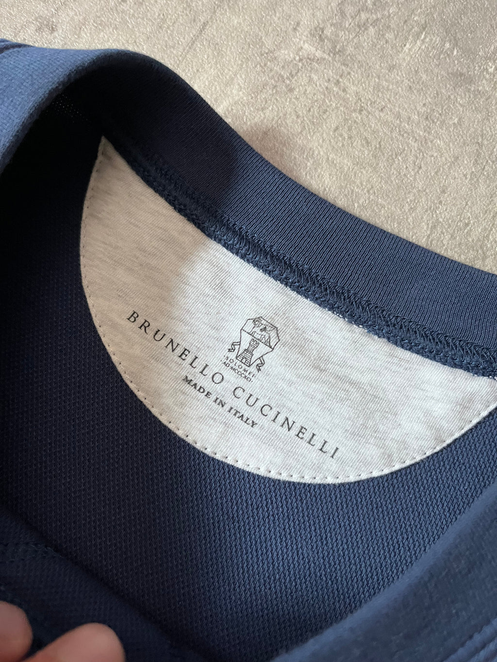 Brunello Cucinelli "Be Conscious" Embroidered Sweatshirt Blue Men - S
