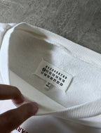 S/S 2021 Maison Margiela Upside Down Logo Sweatshirt White Men - M