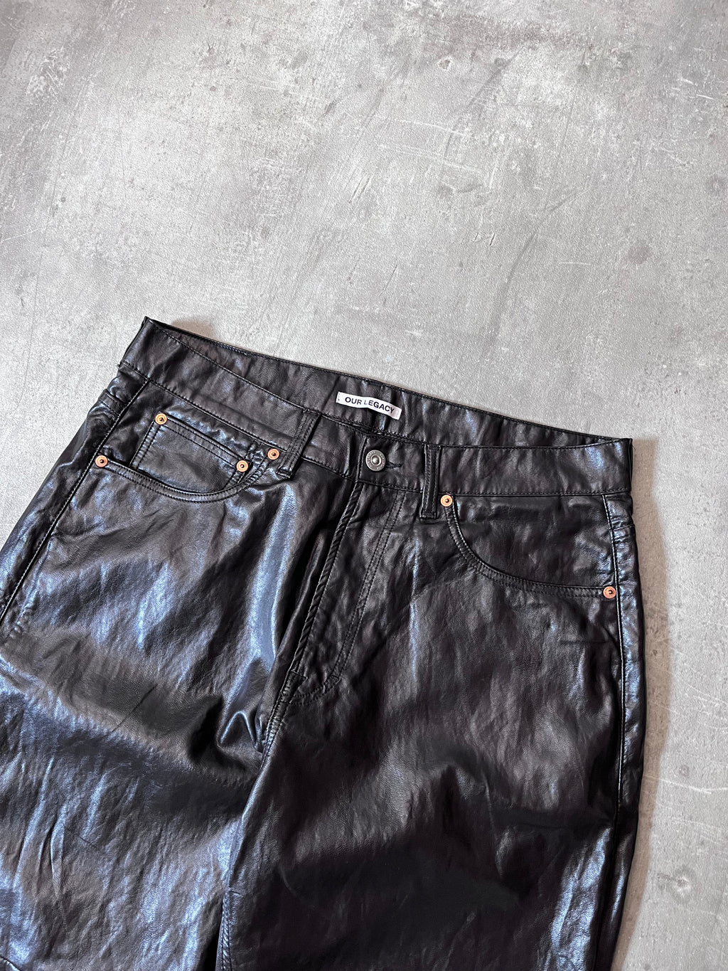 Our Legacy Extended Third Cut Polyurethane Pants Brown Men - 32