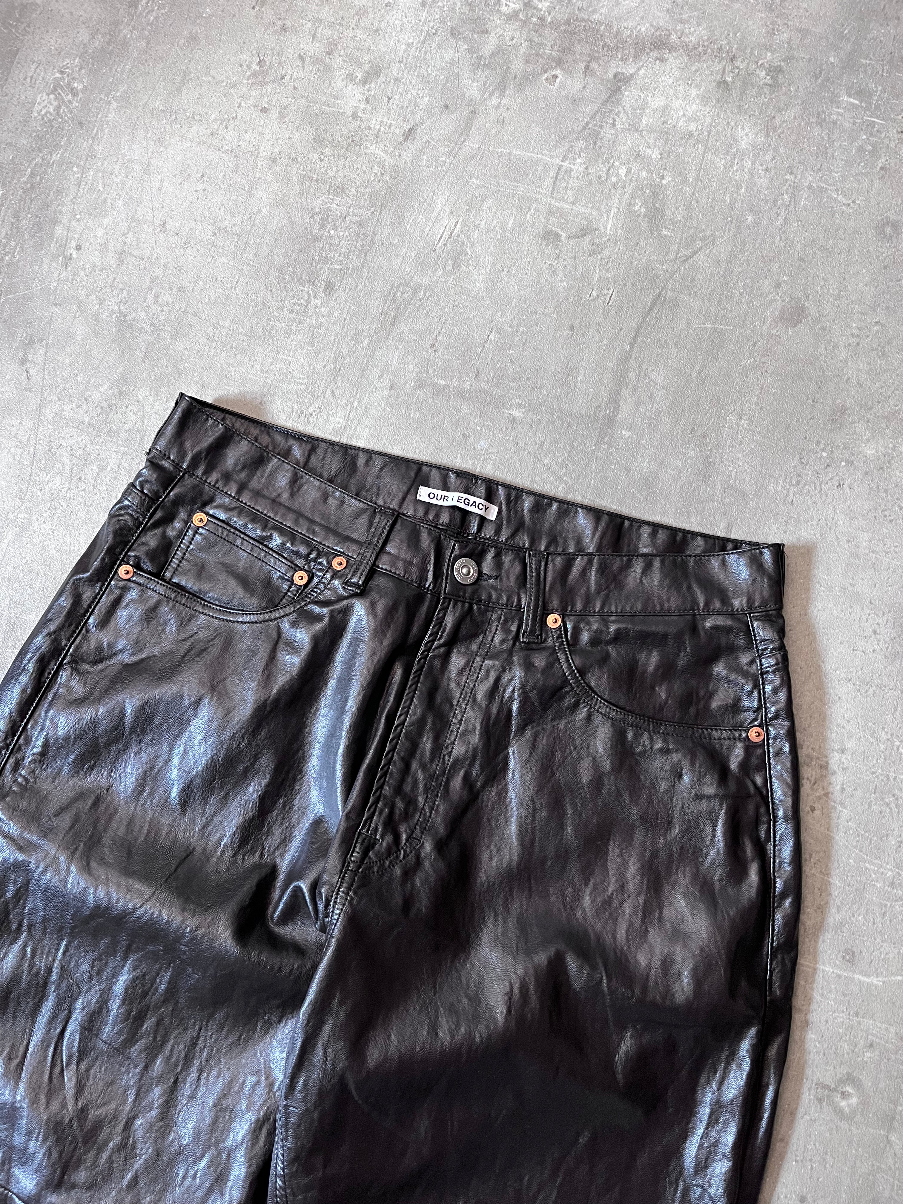 Our Legacy Extended Third Cut Polyurethane Pants Brown Men - 32