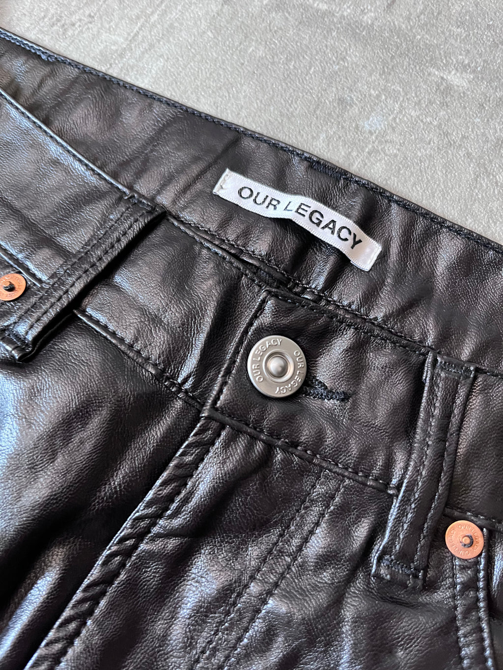 Our Legacy Extended Third Cut Polyurethane Pants Brown Men - 32