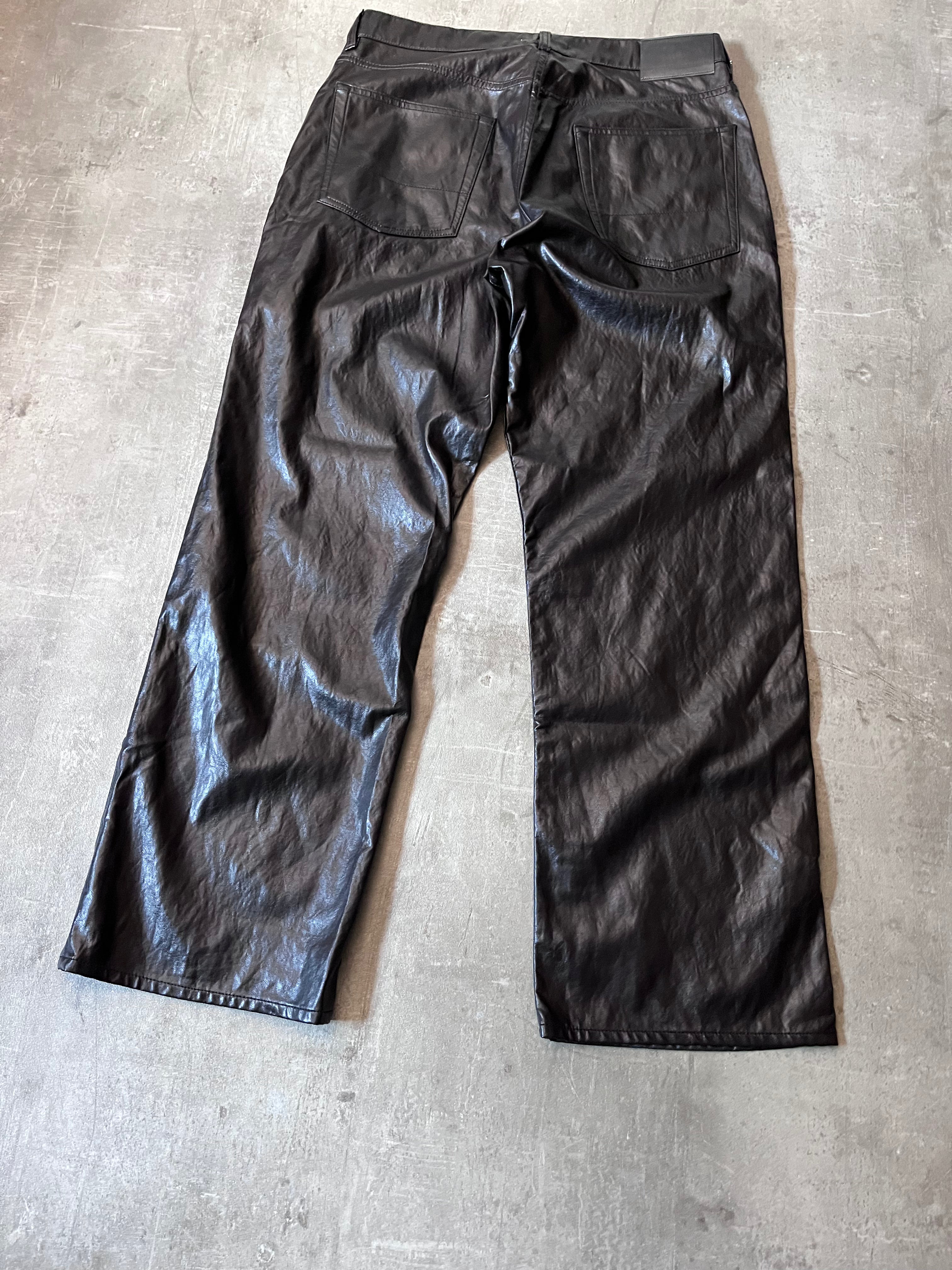 Our Legacy Extended Third Cut Polyurethane Pants Brown Men - 32