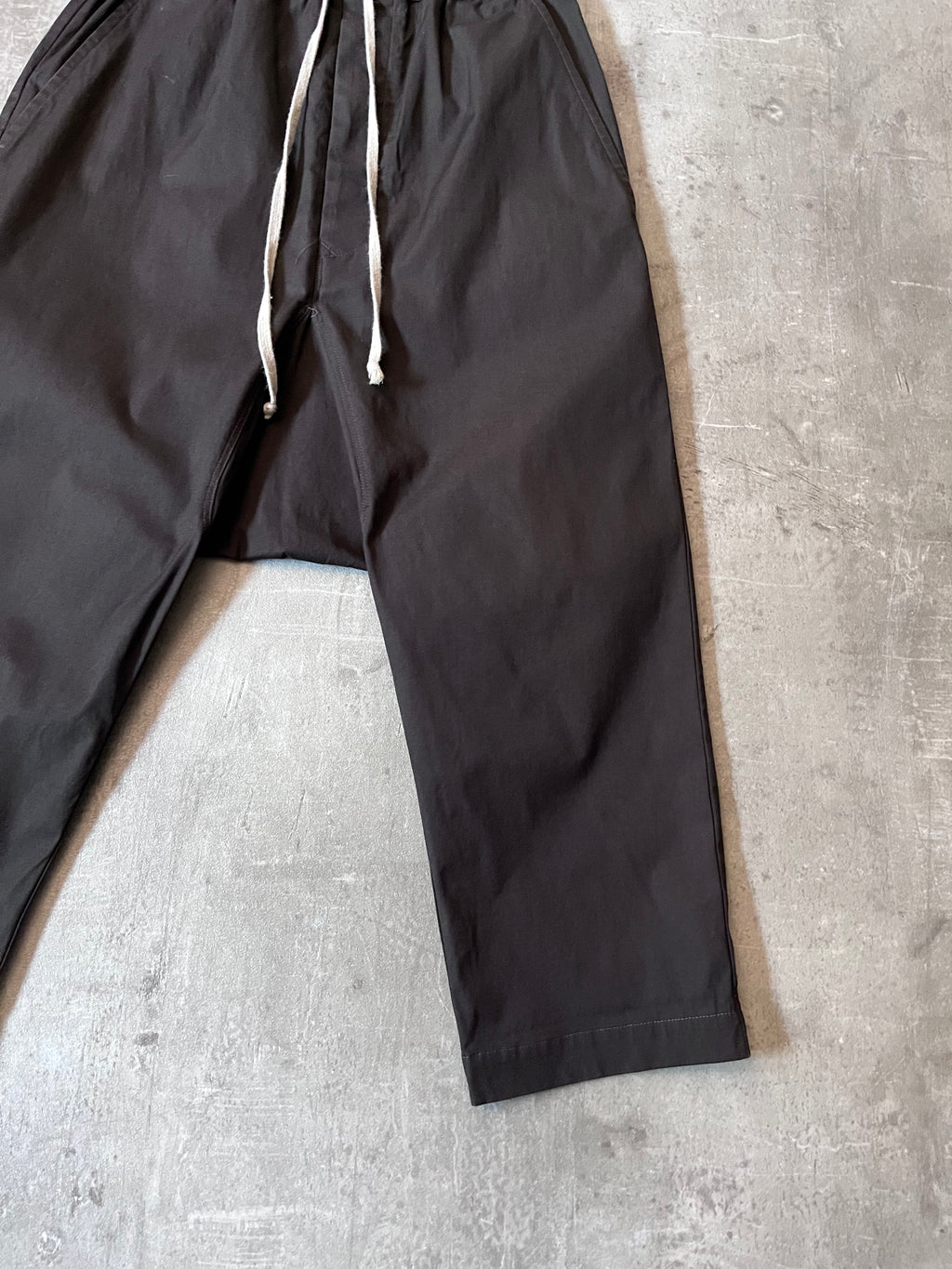 F/W 2020 Rick Owens Performa Dropped Crotch Drawstring Pants Brown Men - 30